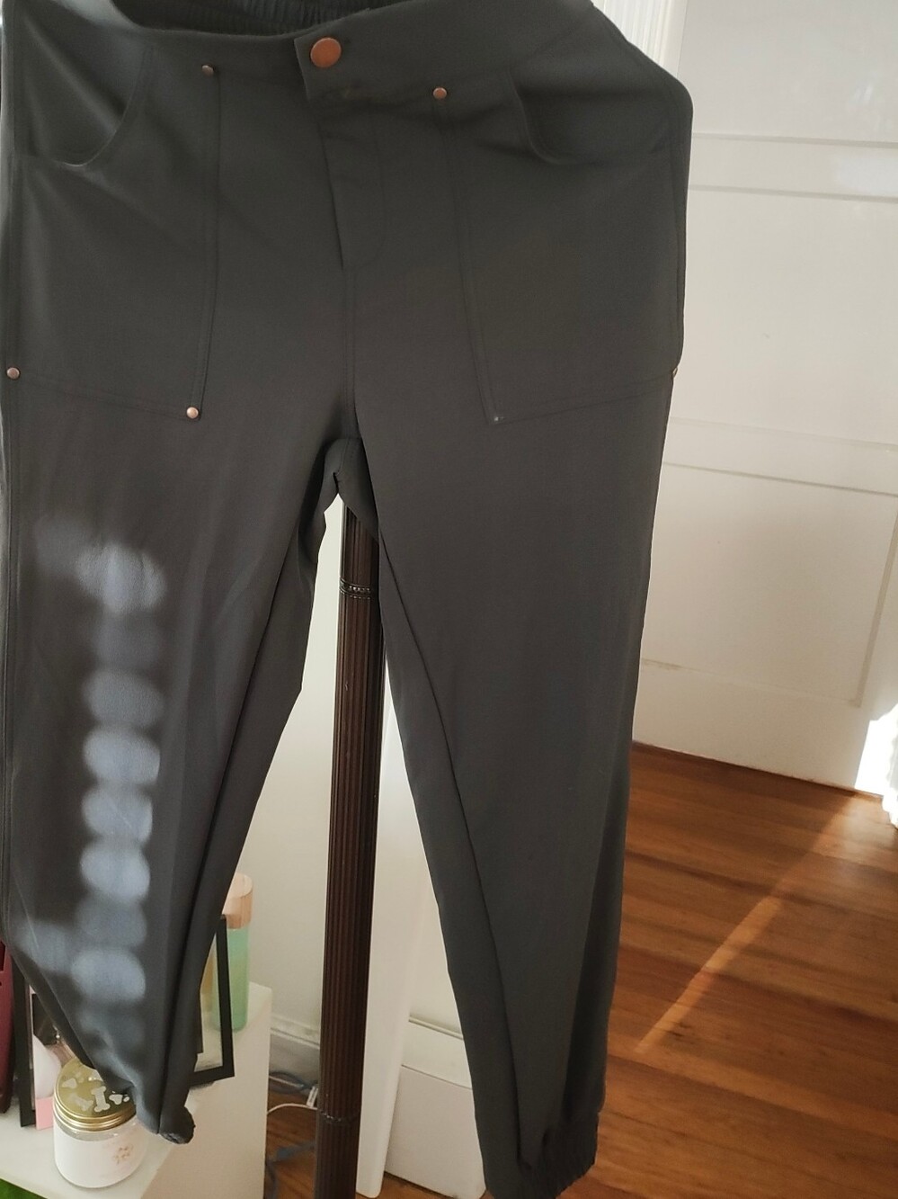 Gray Petite Medium Women Pants